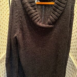 Women’s Black Sweater with silver thread. 2x plus size